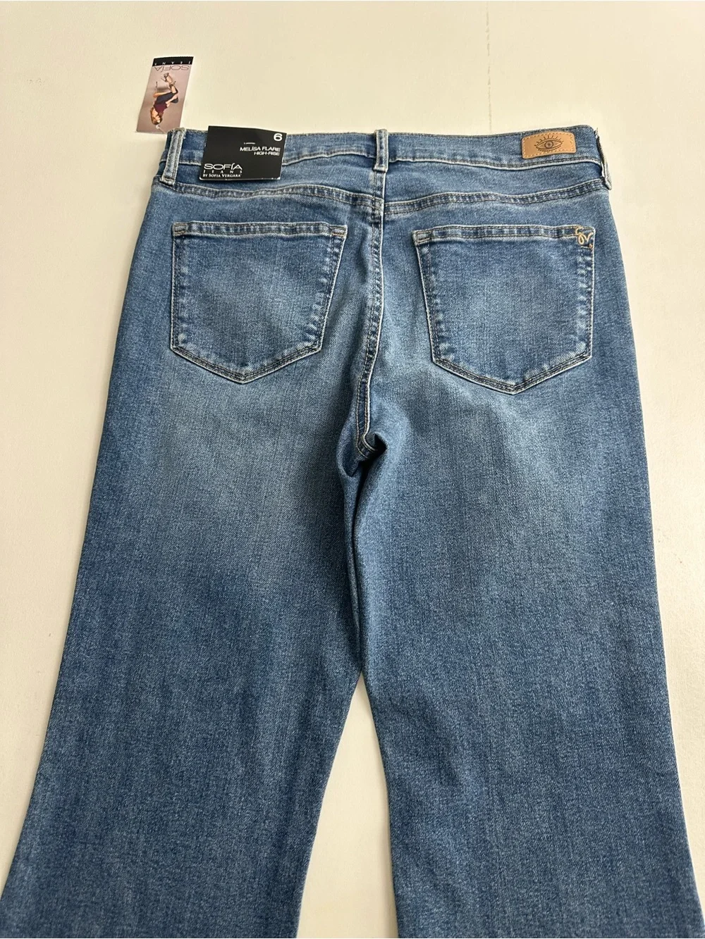 Sophie Vergara women’s size 6 melisa High-Rise Flared Women's Jeans in Blue,New - Picture 5 of 12